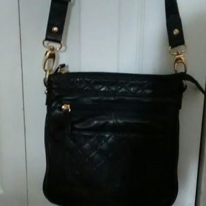 COPY - Black leather Sondra Roberts cross body bag